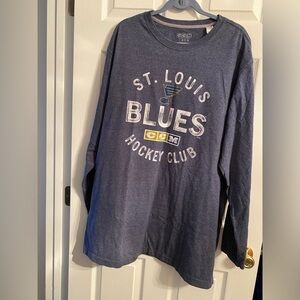 Men’s 2XL Tall ST LOUIS BLUES HOCKEY long sleeve t Shirt